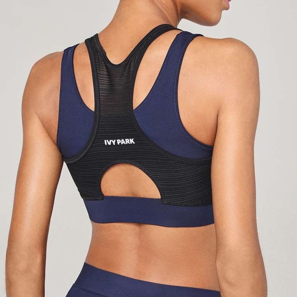 Ivy Park sports bra‎ mesh navy and black size XS